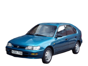 EVA коврики для Toyota Corolla 1991-2002 Седан, хэтчбэк 5 дверей, универсал ПРАВЫЙ РУЛЬ 4 WD, на полу БЕЗ Рычага люка бензобака